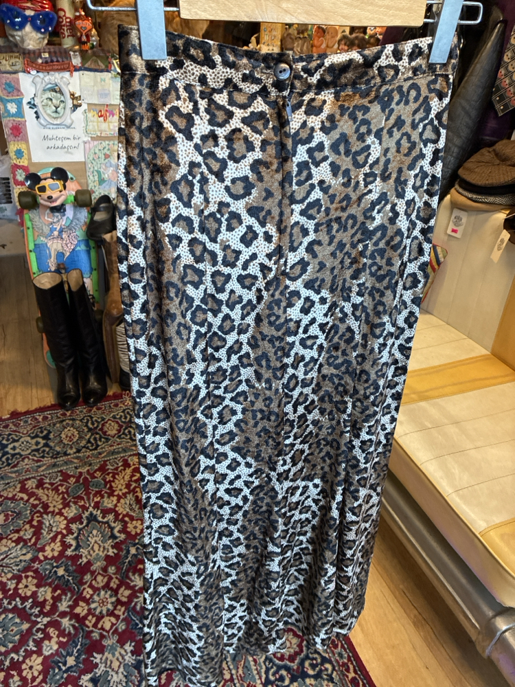 80's Leo Velvet Maxi Skirt