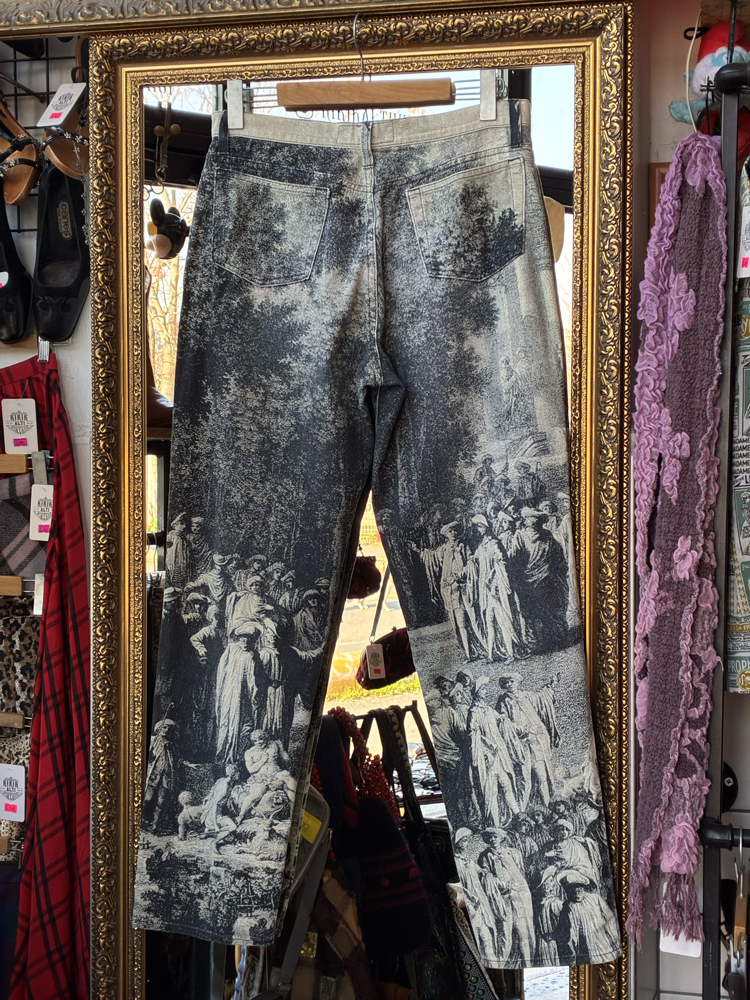 AW94 Roberto Cavalli Renaissance Print Jeans