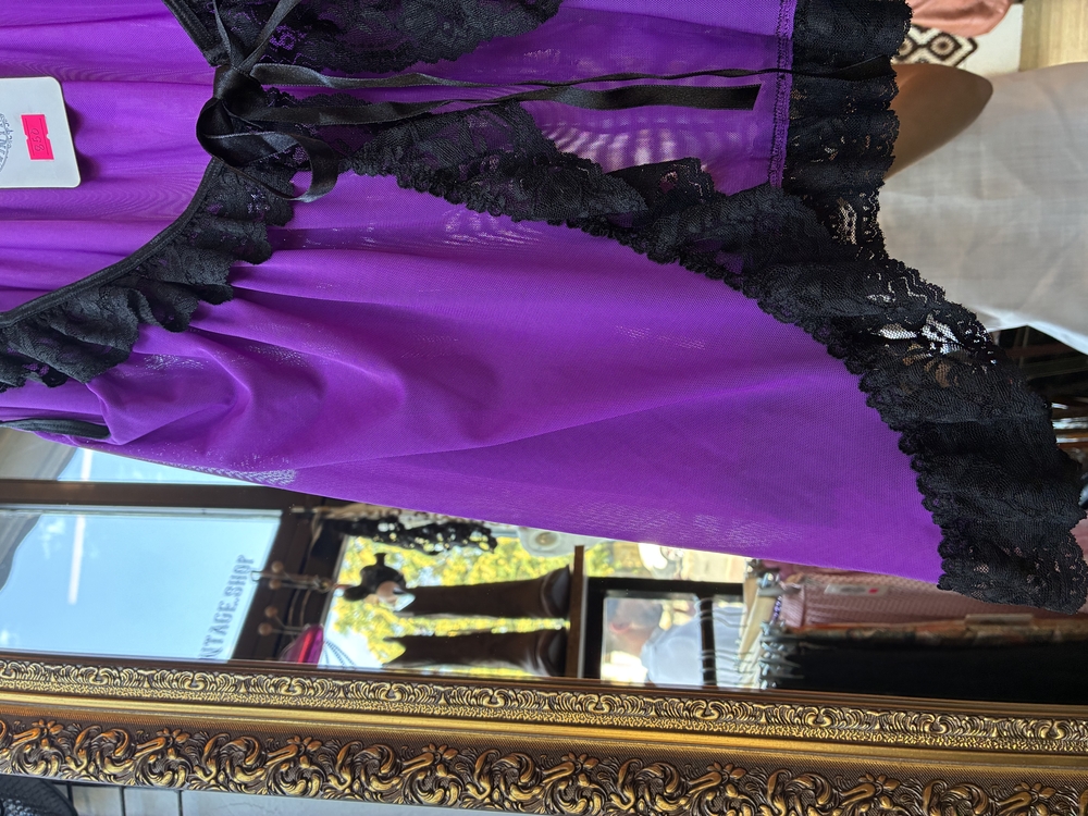 Y2K Purple Lace Babydoll — Midnight Allure
