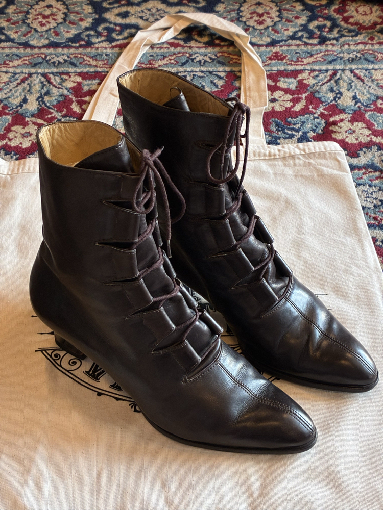 70's Dark Brown Leather Boots