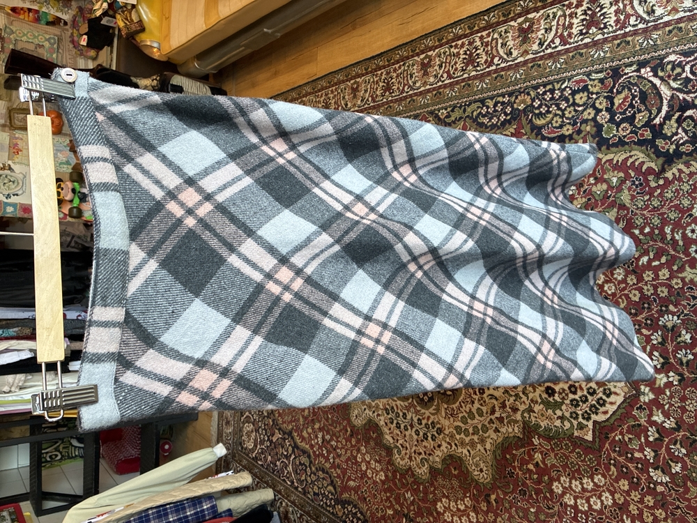 90’s Wool Plaid Maxi Skirt