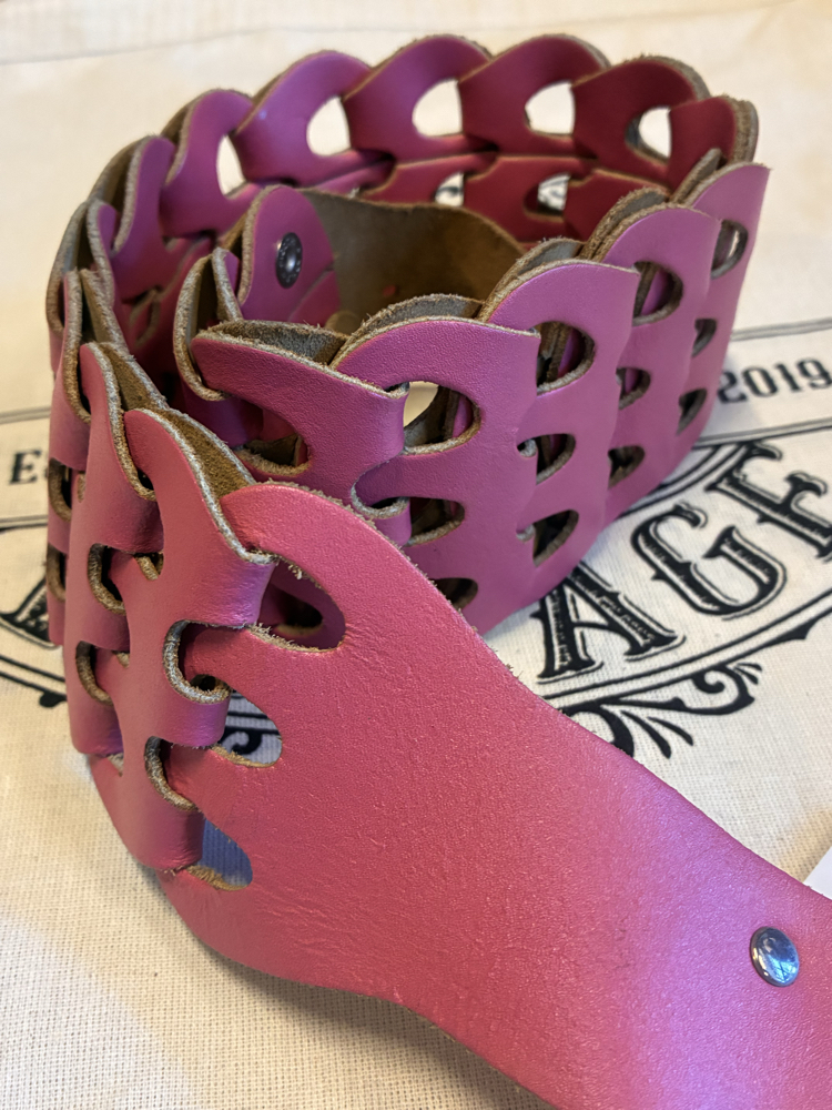 Pink Leather Corco Belt