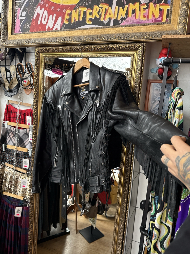80's Western Style Fringe Biker Jacket