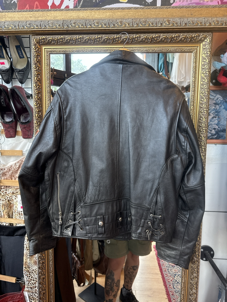 Non Stop 80's Heavy Leather Biker Jacket