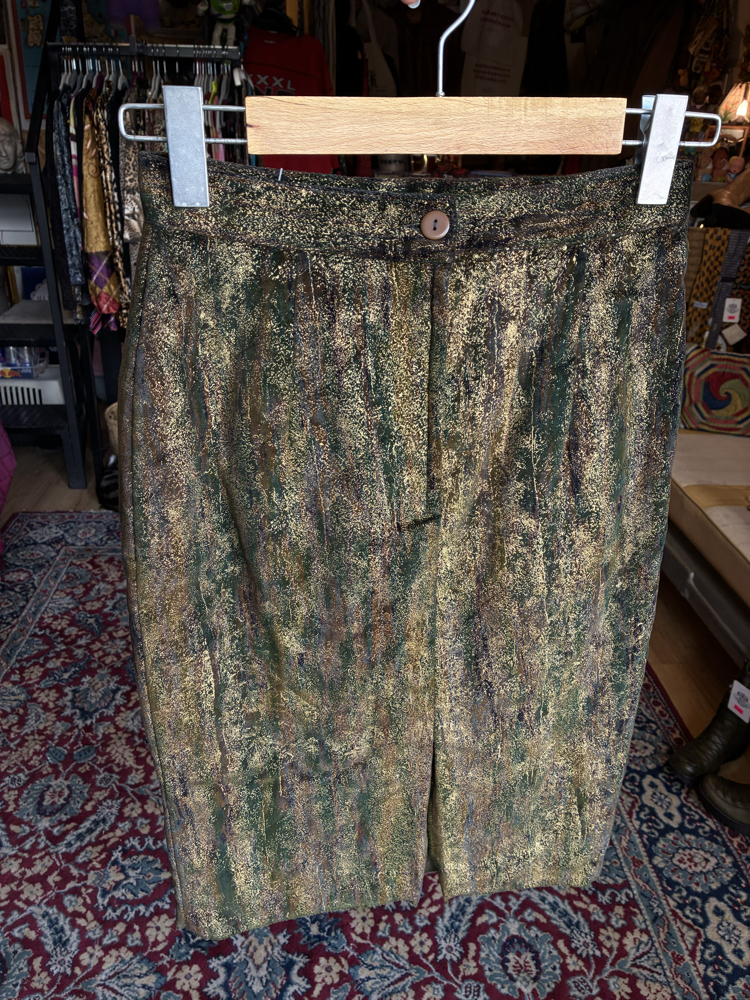 Mixed Green Velvet Skirt