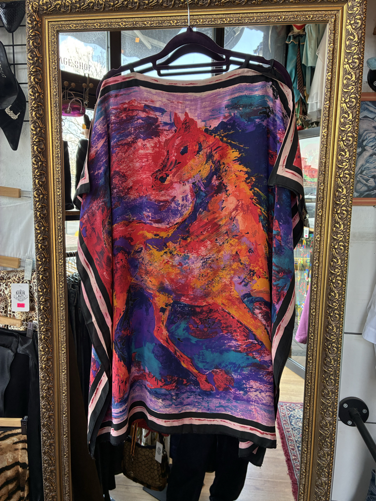 Crimson Kaze Horse Blouse 90’s Expressionist Energy