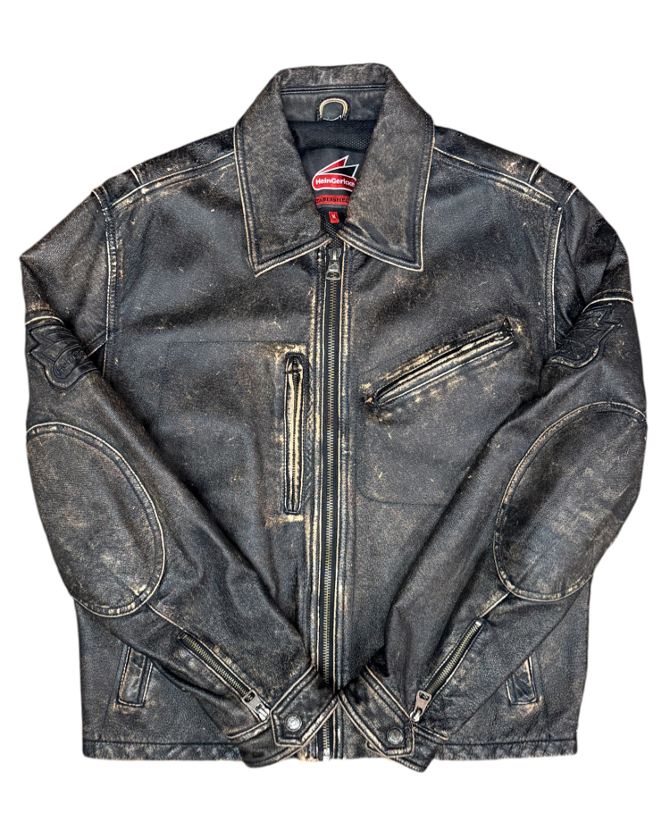 Hein Gericke Distressed Leather Motorcycle Jacket