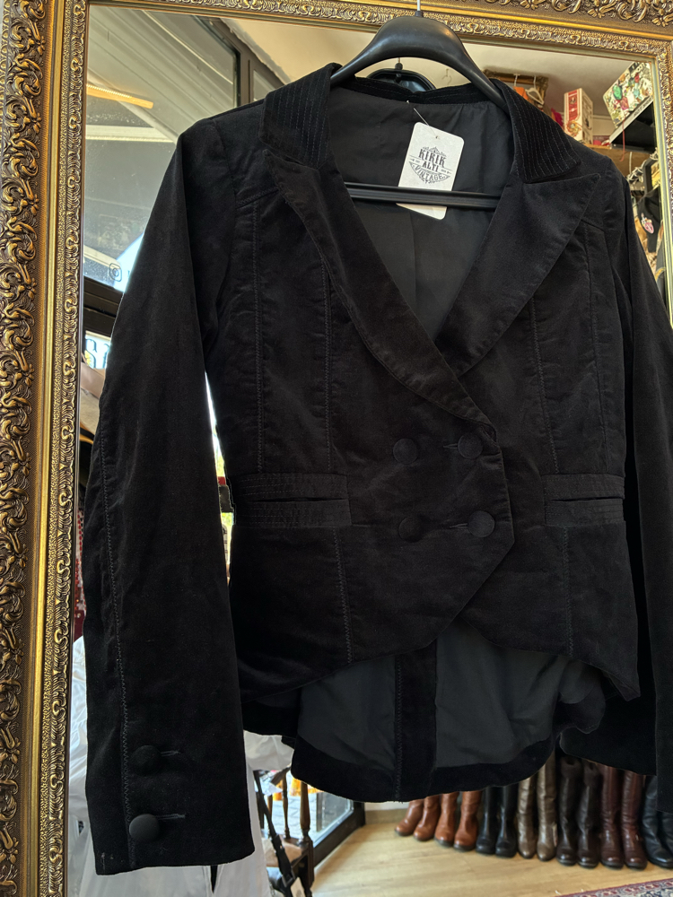 80's NOIR Black Velvet Jacket