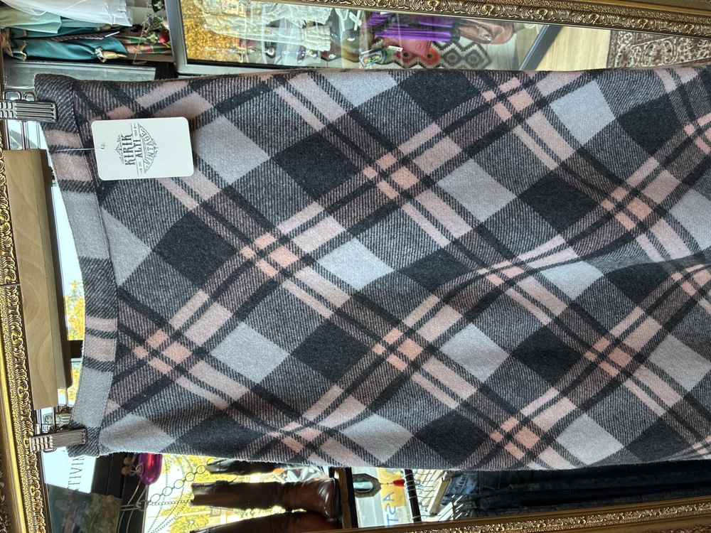 90’s Wool Plaid Maxi Skirt