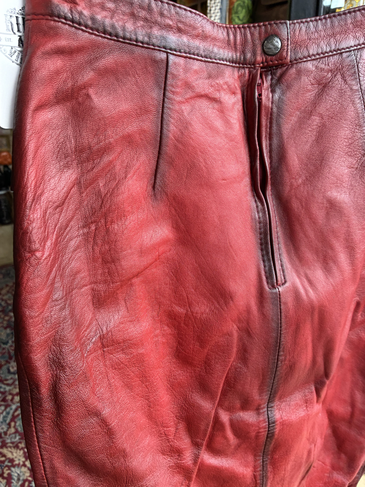 Red Bellion Leather Skirt