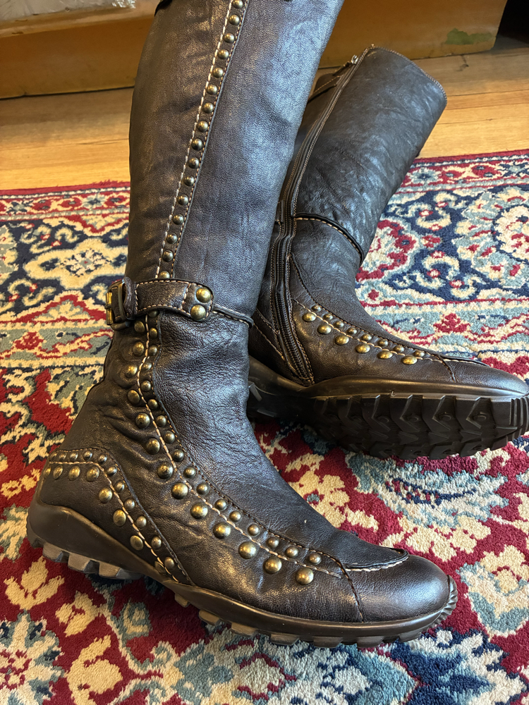 Mrs. Dark Brown Leather Boots