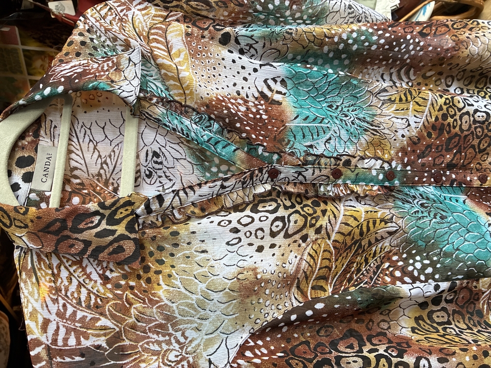 90’s Canda Jungle Mix Print Shirt