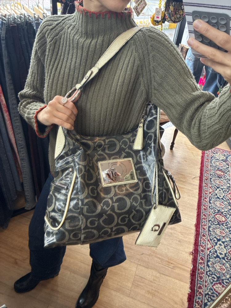 Y2K Guess G-Logo Hobo Bag — Chrome Dreams