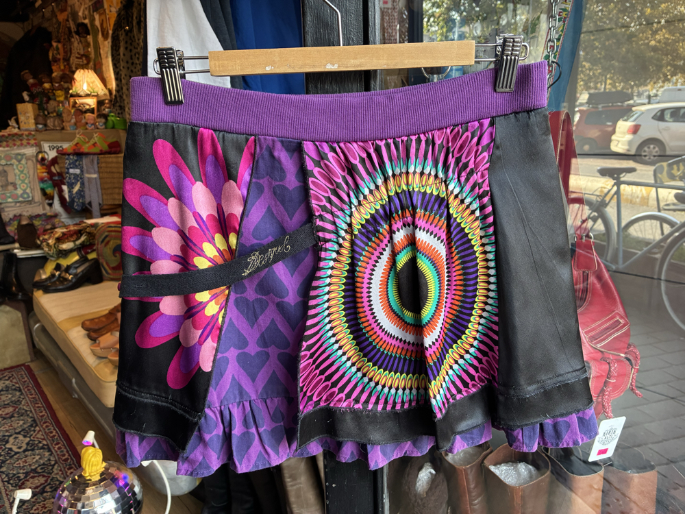 y2k desigual colorful skirt