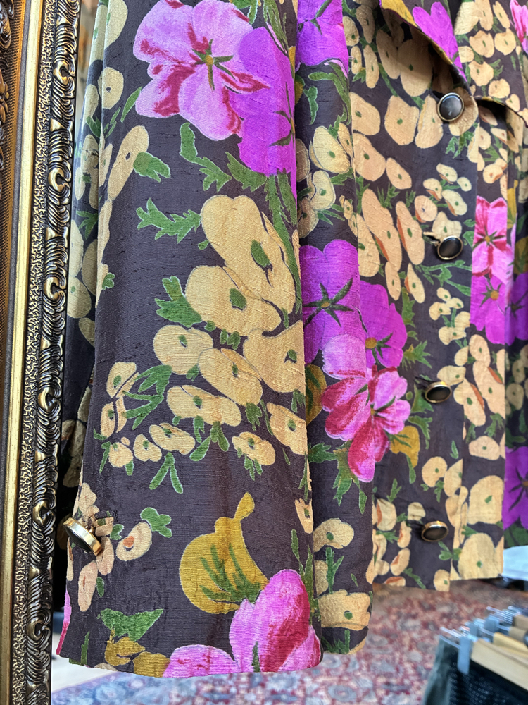 90's Garden of Flowers Silk Blazer