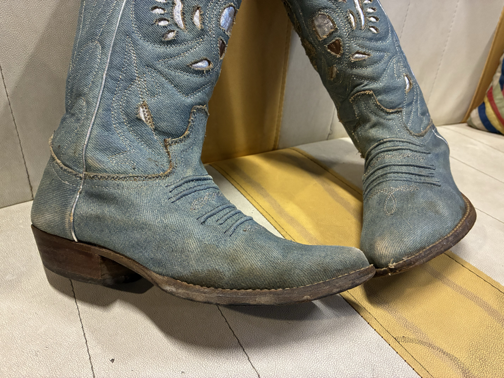 80s Denim Cowboy Boots
