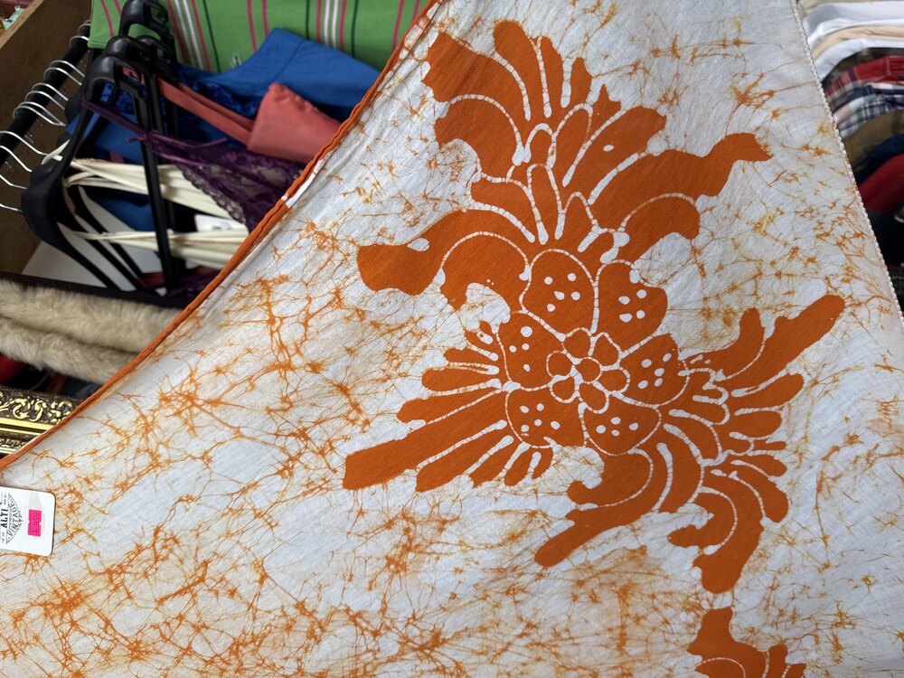 Batik Pattern Island Flower Wrap Skirt