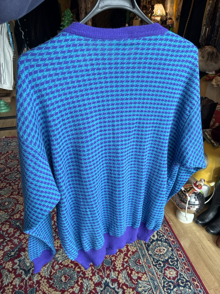 90's Electric Blue & Purple Knit