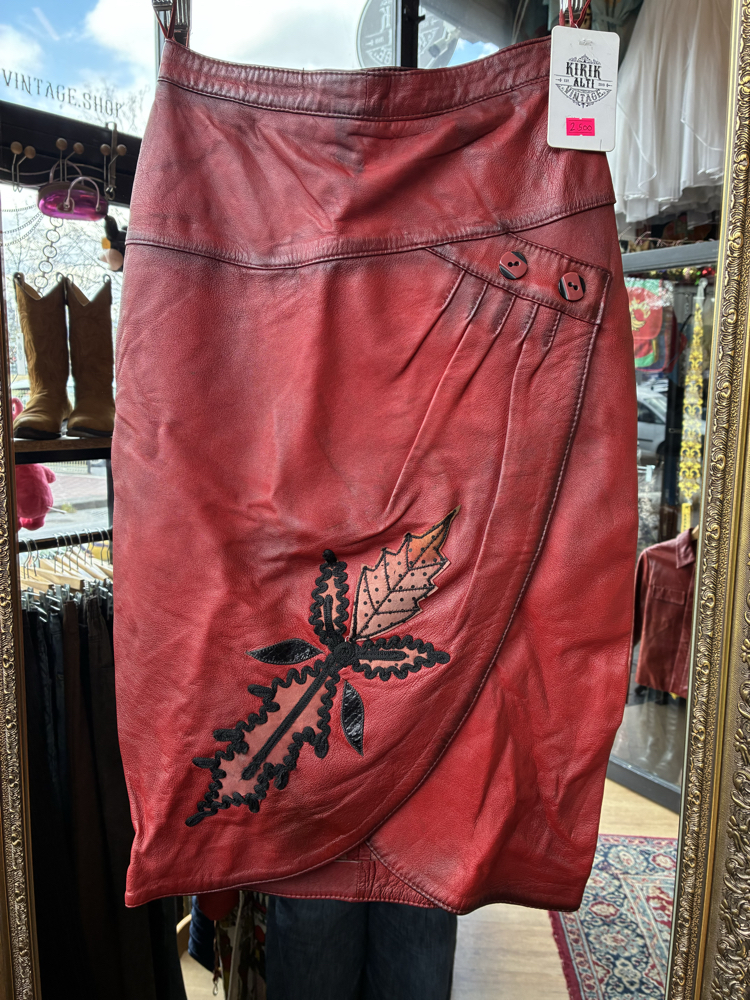 Red Bellion Leather Skirt