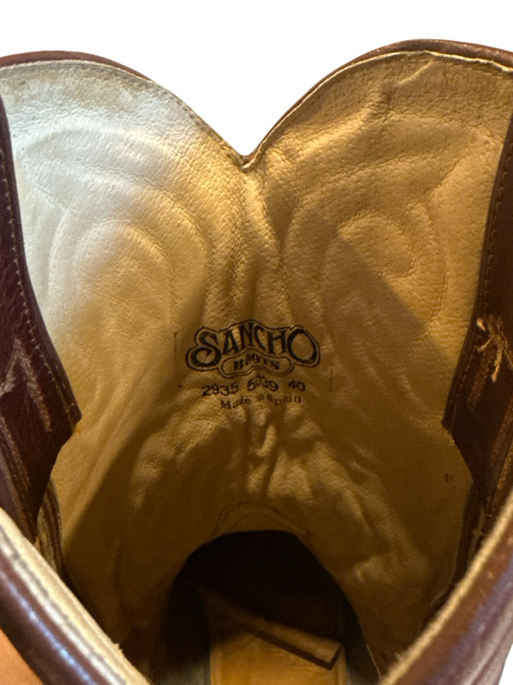 80s Sancho Leather Western Cowboy Boots