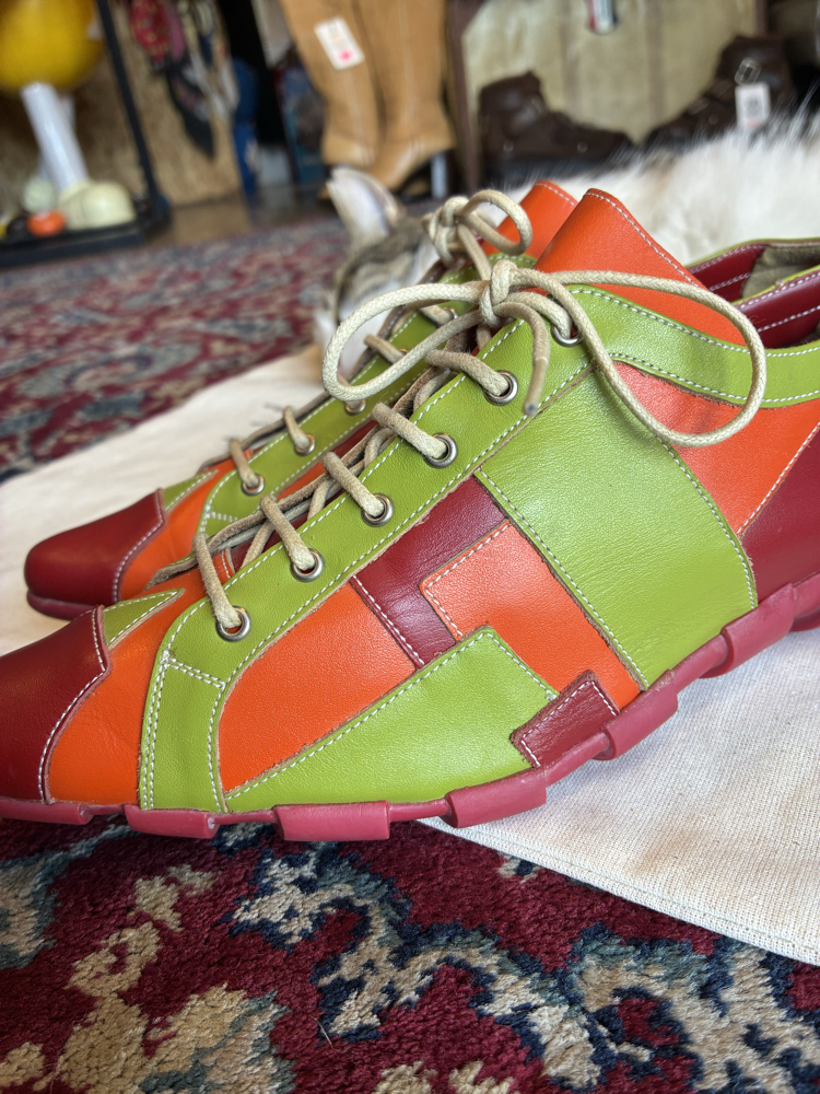 RARE 90's Karl Lagerfeld Colorblock Genuine Leather Shoes