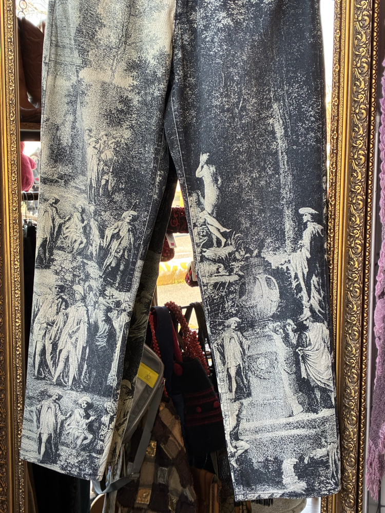 AW94 Roberto Cavalli Renaissance Print Jeans