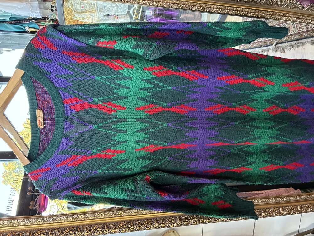 80’s Geometric Knit Maxi Dress