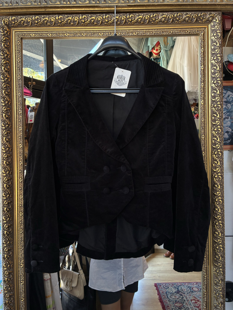 80's NOIR Black Velvet Jacket