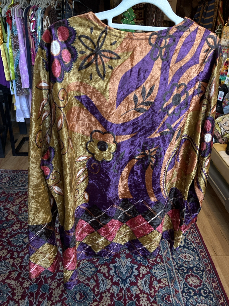 70's Daisy Velvet Top