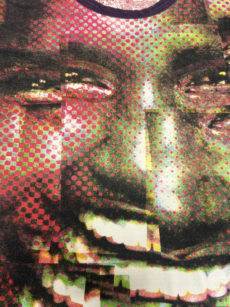 Desigual Y2K Glitched Graphic Face Print T-Shirt