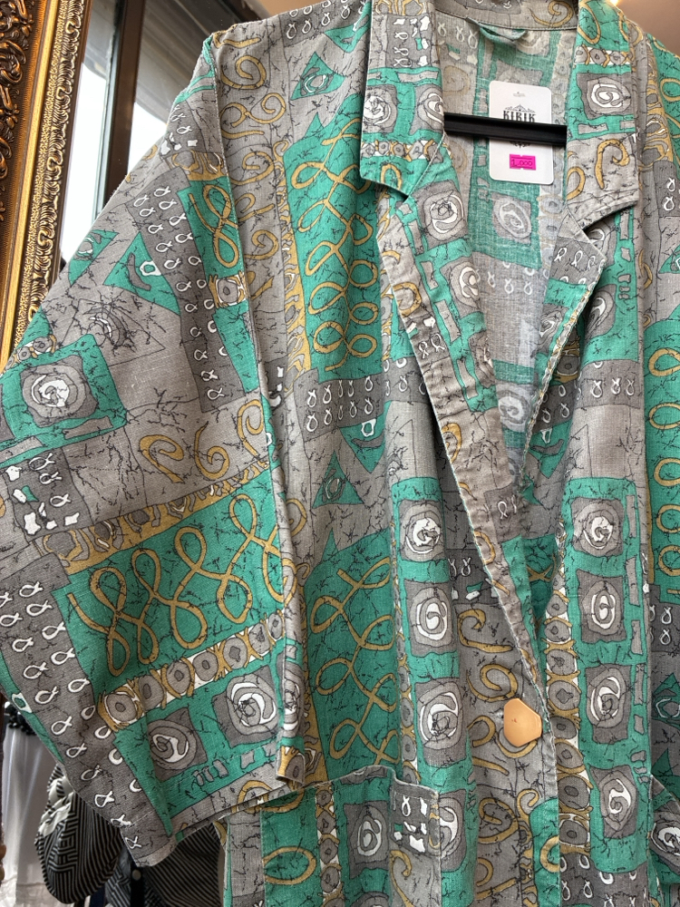 80's Pepita Kimono Shirt