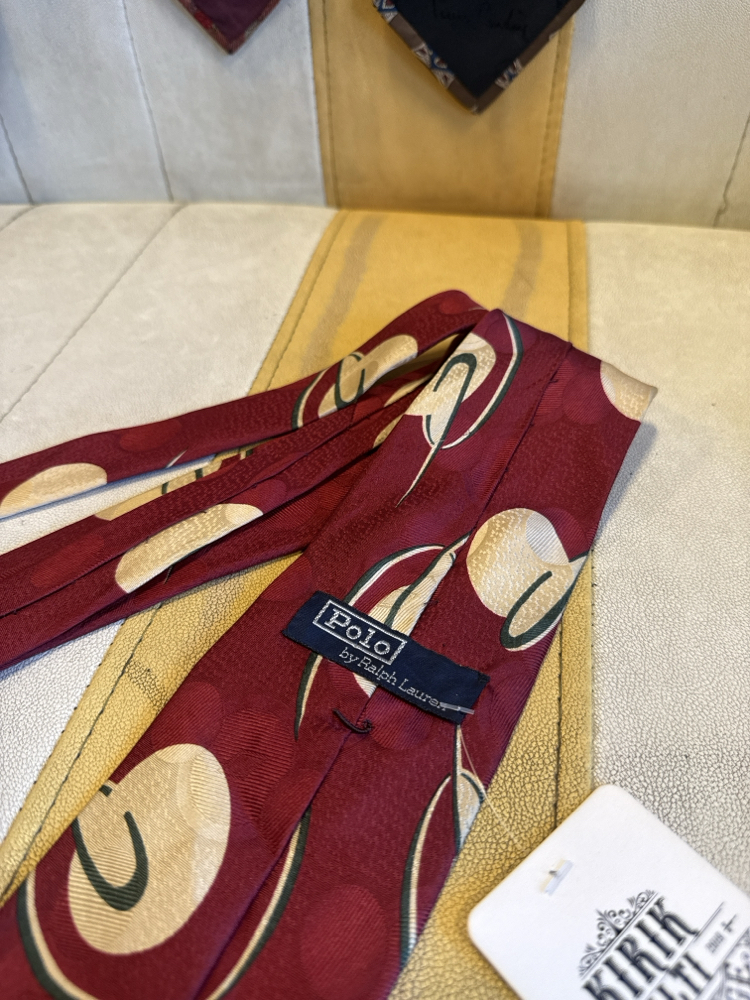 Polo Ralph Lauren Made in USA Burgundy Silk Tie