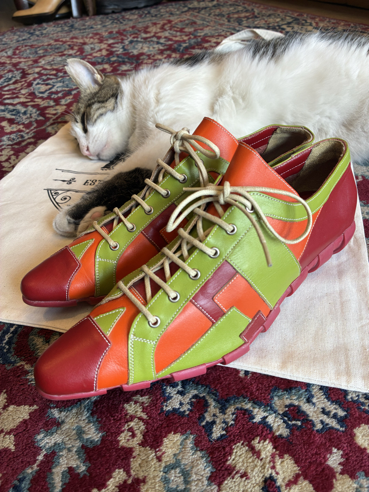 RARE 90's Karl Lagerfeld Colorblock Genuine Leather Shoes