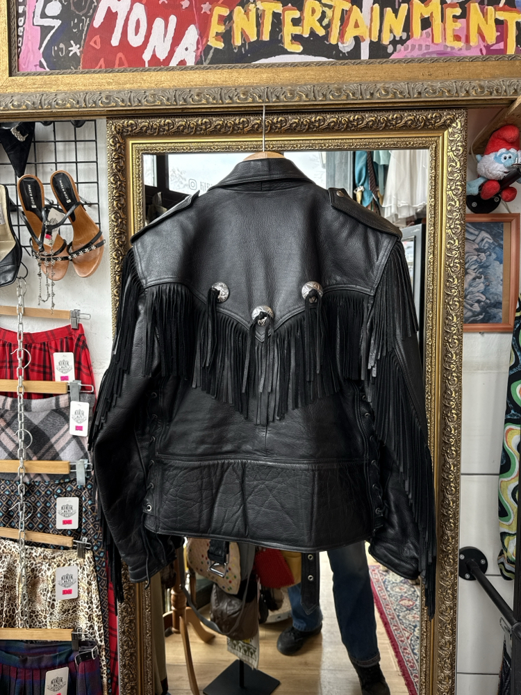 80's Western Style Fringe Biker Jacket