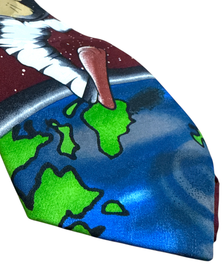 1999 Looney Tunes Marvin the Martian & Taz Space-Themed Tie
