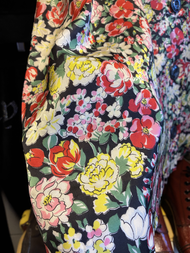 80's Silk Skirt with Garden