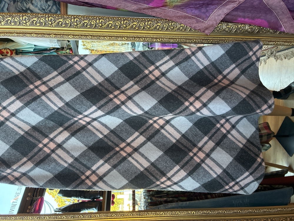 90’s Wool Plaid Maxi Skirt