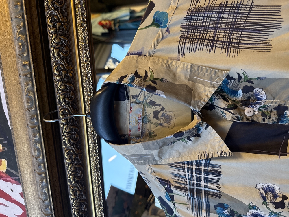 Naf Naf 100% Silk Shirt — “Opium Bloom”