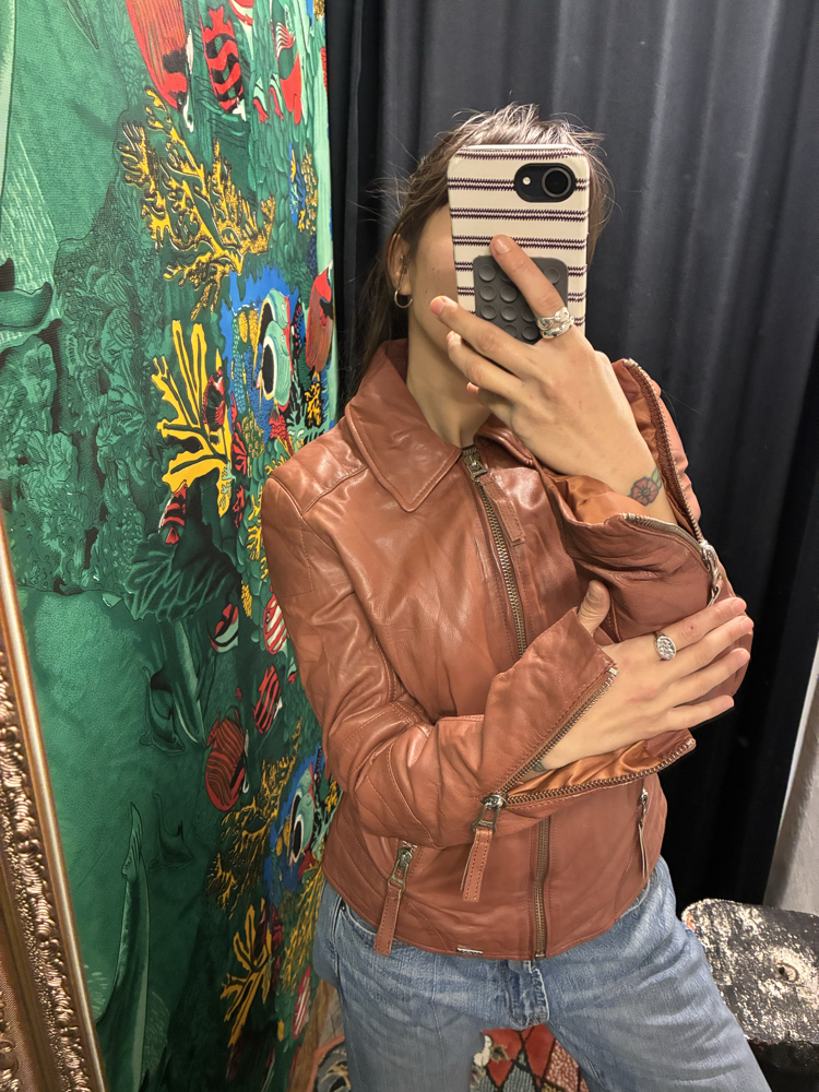 Dusty Rose Leather Jacket