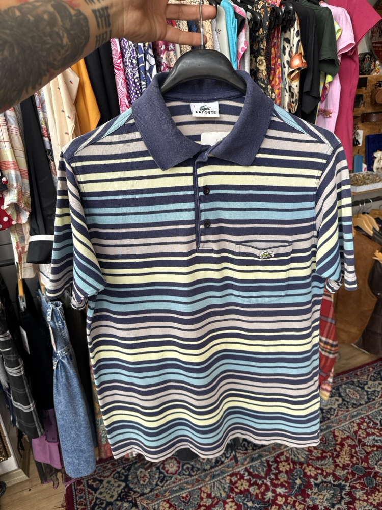90’s Lacoste Striped Polo — Pastel Wave Edition