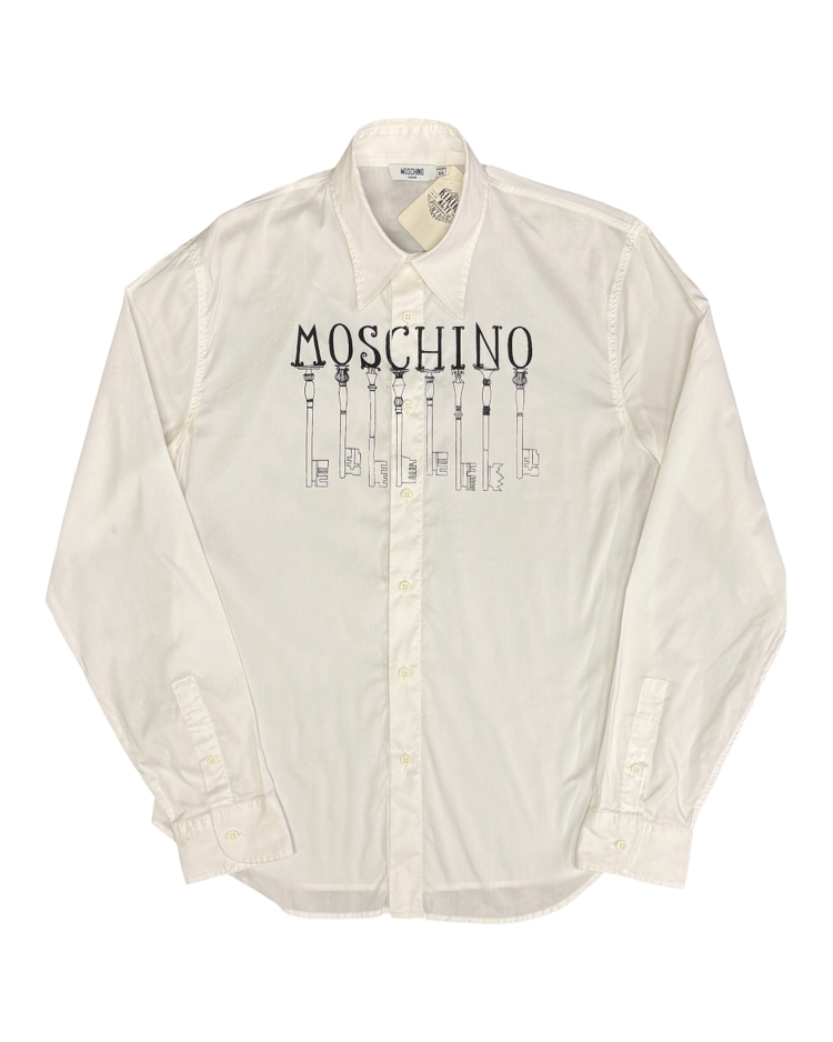 Moschino Jeans Key Graphic White Shirt