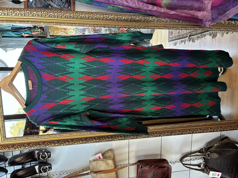 80’s Geometric Knit Maxi Dress
