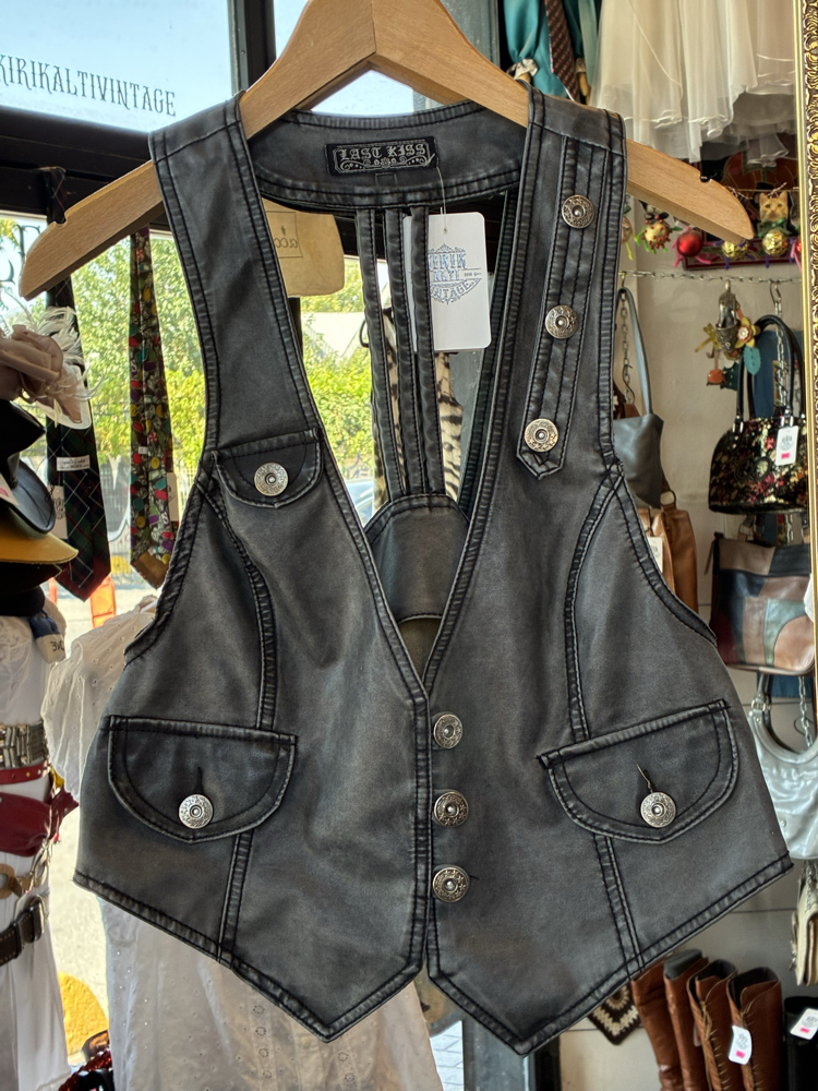 Last Kiss Faux Leather Vest