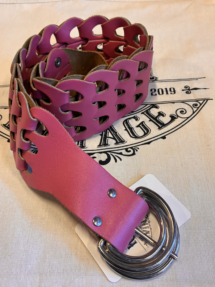 Pink Leather Corco Belt