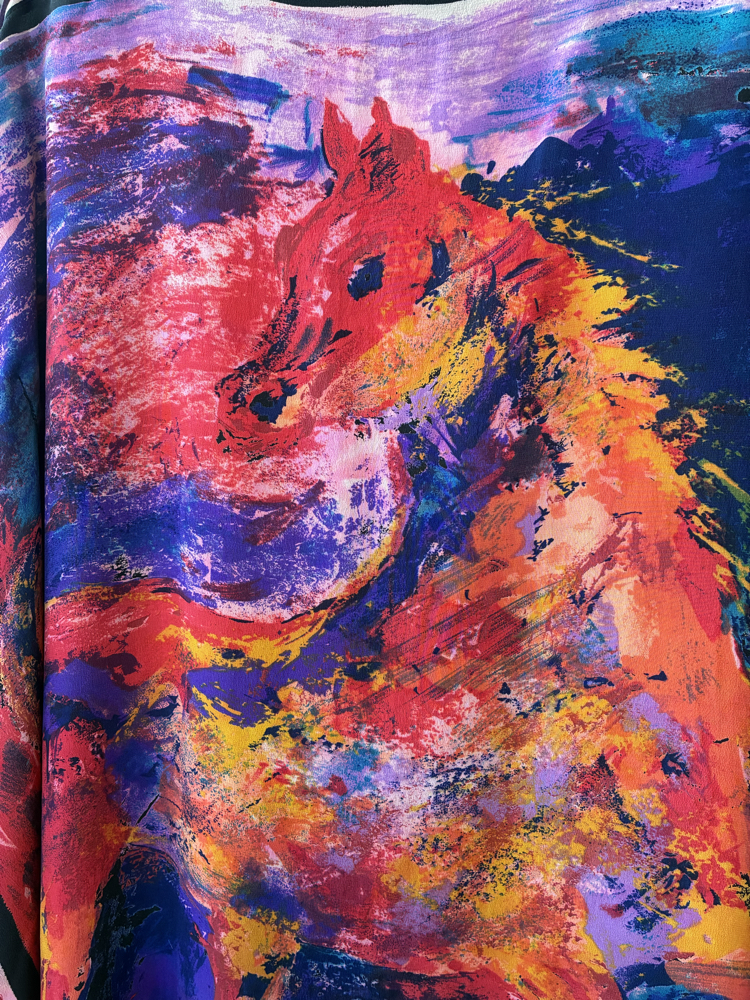 Crimson Kaze Horse Blouse 90’s Expressionist Energy