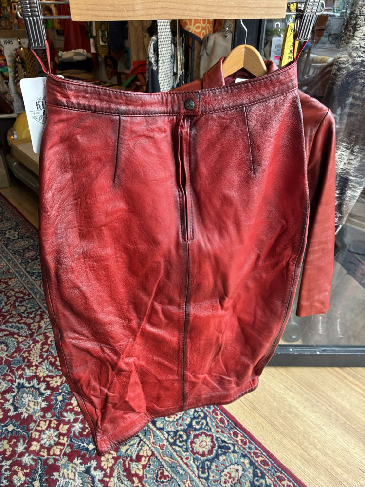 Red Bellion Leather Skirt