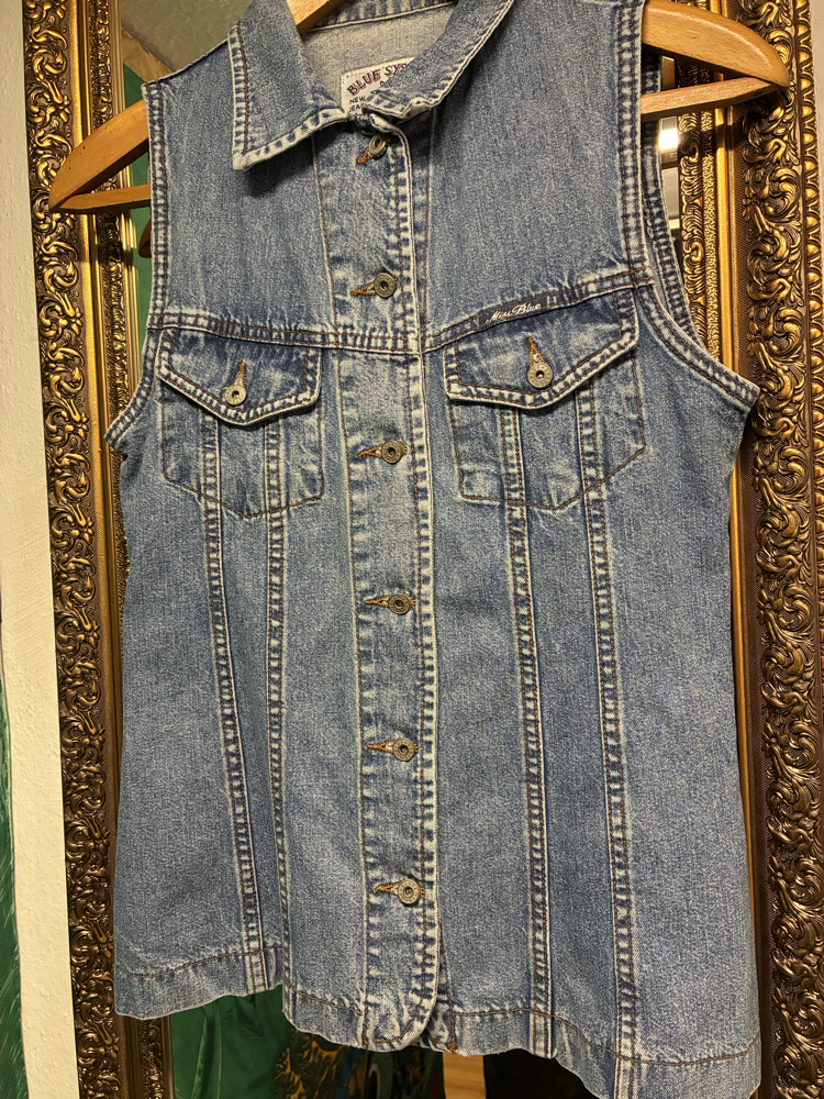 90's Blue System Denim Vest