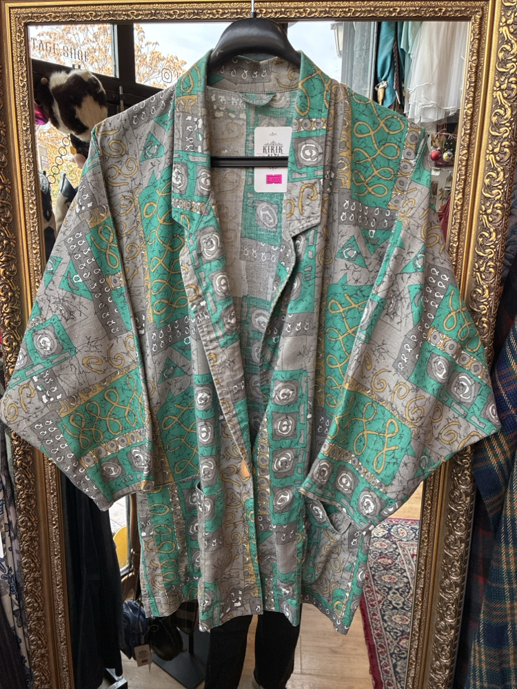 80's Pepita Kimono Shirt