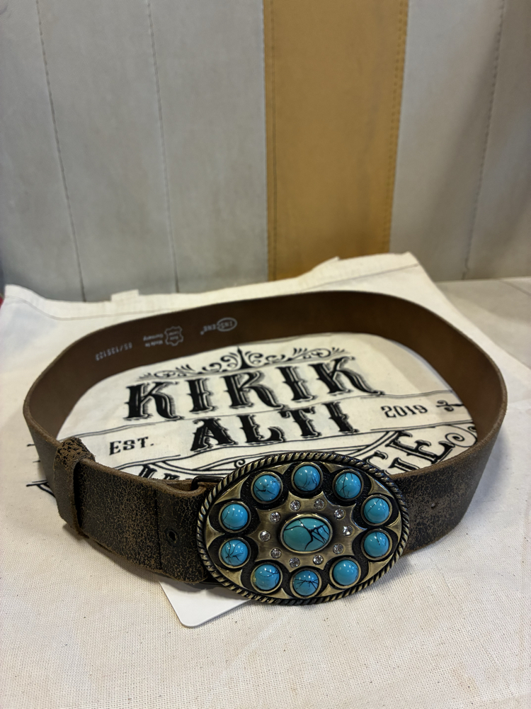 90's Blue Baby Leather Belt