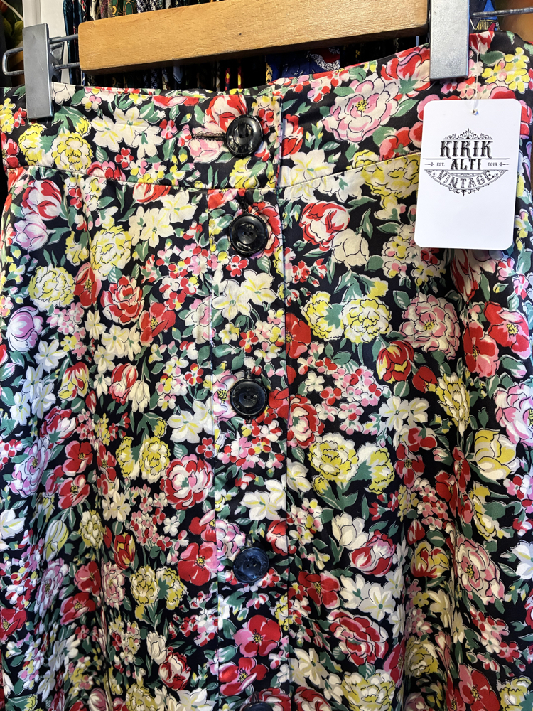 80's Silk Skirt with Garden